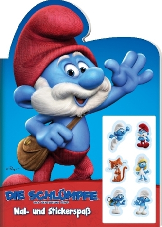 Die Schlümpfe. Das verlorene Dorf. Mal- und Stickerspaß mit Papa Schlumpf