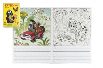 Krtek a škola - omalovánka