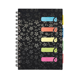 Spirálový sešit A4 s pořadačem - černý