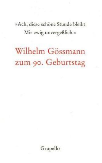 Ach, diese schöne Stunde bleibt Mir ewig unvergeßlich.