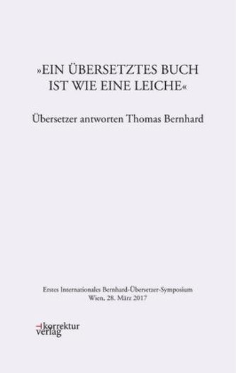 'Ein übersetztes Buch ist wie eine Leiche'