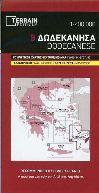 Straßenkarte 09 Dodecanese 200T.