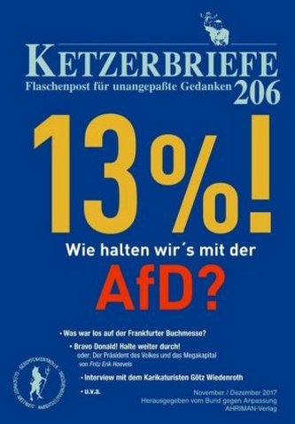13%! Wie halten wir's mit der AfD? 13%! Wie halten wir's mit der AfD?