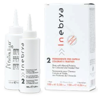Inebrya Perm 2 For Coloured & Threated Hair 100 ml + Universal Neutralizer 120 ml