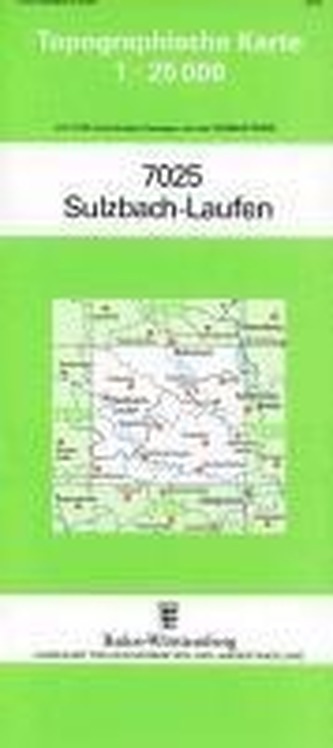 Topographische Karte Baden-Württemberg Sulzbach-Laufen