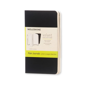 Moleskine Volant Notizheft XS, liniert, schwarz, 2er-Set