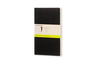 Moleskine Volant Notizheft L/A5, blanko, schwarz, 2er-Set