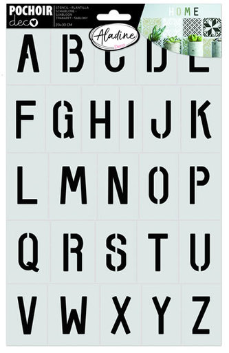 Aladine šablona 20 x 30 cm - abeceda 1