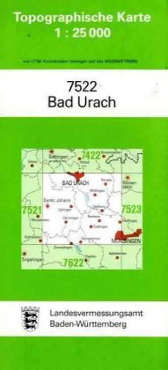 Topographische Karte Baden-Württemberg Bad Urach