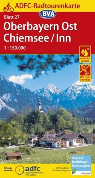 ADFC-Radtourenkarte 27 Oberbayern Ost / Chiemsee / Inn 1:150.000, reiß- und wetterfest, GPS-Tracks Download