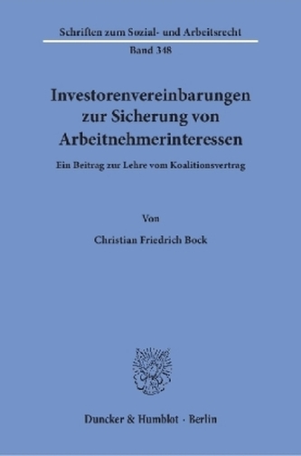 Investorenvereinbarungen zur Sicherung von Arbeitnehmerinteressen.