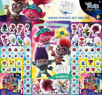 Trolové 2 - Samolepkový set 500 ks