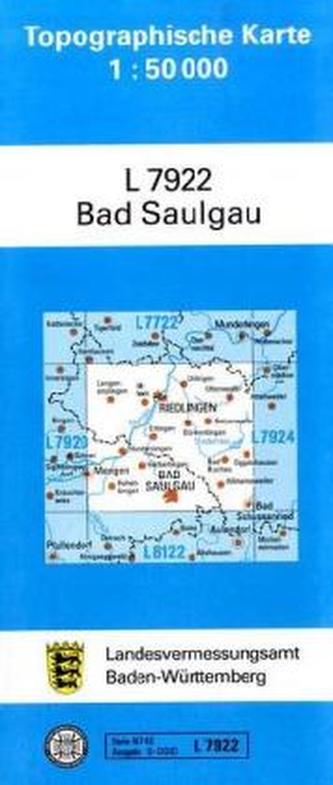 Topographische Karte Baden-Württemberg Bad Saulgau