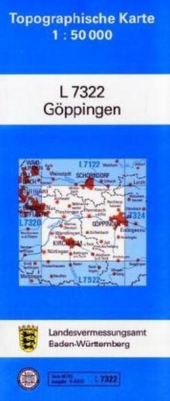 Topographische Karte Baden-Württemberg, Zivilmilitärische Ausgabe - Göppingen