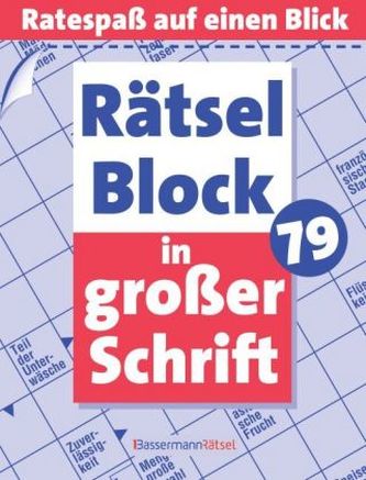 Rätselblock in großer Schrift. Bd.79