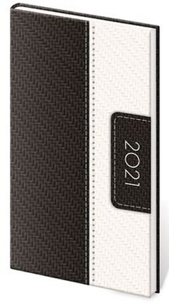 Diář 2021: Erie černo/bílá, kapesní týdenní, 80x150