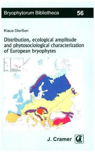Distribution, ecological amplitude and phytosociological characterization of European bryophytes Distribution, ecological amplitude and phytosociological characterization of European bryophytes