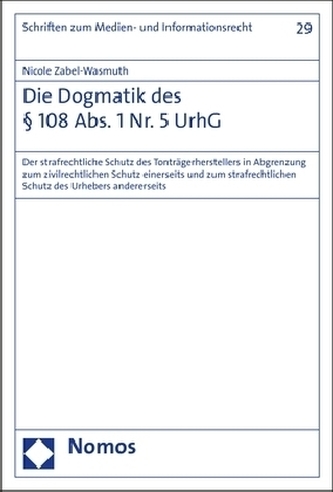 Die Dogmatik des 108 Abs. 1 Nr. 5 UrhG Die Dogmatik des 108 Abs. 1 Nr. 5 UrhG