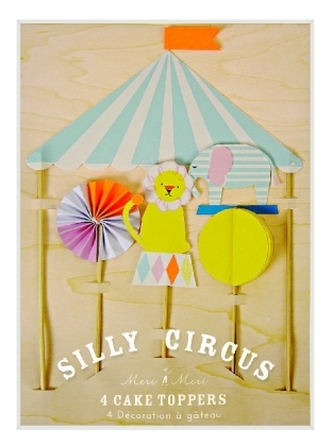 Silly Circus Cake Toppers S/4