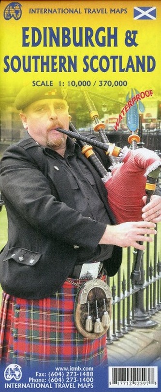 International Travel Map ITM Stadtplan Edinburgh & South Scotland