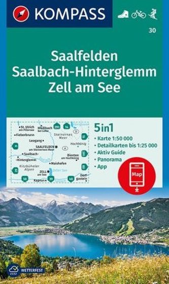 Kompass Karte Saalfelden, Saalbach-Hinterglemm, Zell am See