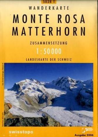 Landeskarte der Schweiz Monte Rosa, Matterhorn