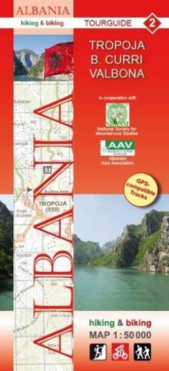 Albania hiking & biking 1:50000, 9 Teile