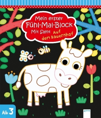 Mein erster Fühl-Mal-Block mit Samt - Auf dem Bauernhof