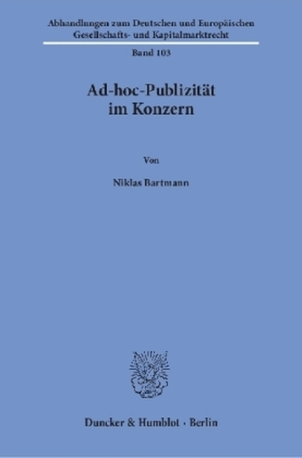 Ad-hoc-Publizität im Konzern.