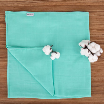 Bamboolik Čtvercová mušelínová plena z biobavlny Modrá