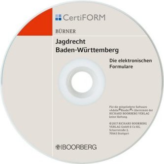 Jagdrecht BW III - Die elektronischen Formulare für die unteren Jagdbehörden in BW, 1 DVD-ROM