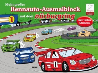 Mein großer Rennauto-Ausmalblock auf dem Nürburgring Mein großer Rennauto-Ausmalblock auf dem Nürburgring
