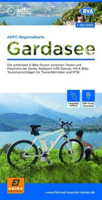 ADFC-Regionalkarte Gardasee, 1:50.000, reiß- und wetterfest, GPS-Tracks Download