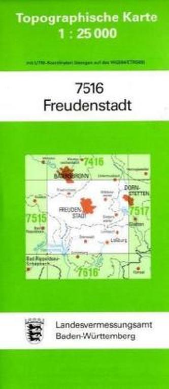 Topographische Karte Baden-Württemberg Freudenstadt