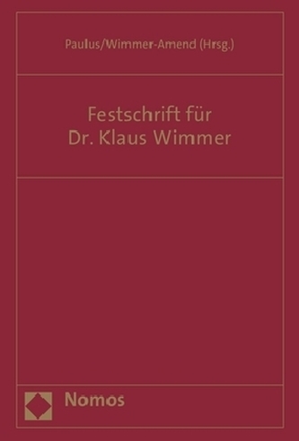 Festschrift für Dr. Klaus Wimmer