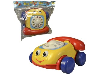 Telefon se šnůrkou, na natažení, 18cm