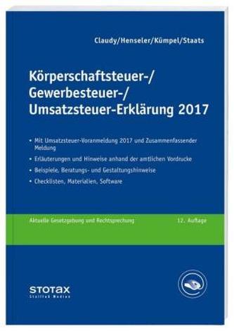 Körperschaftsteuer-, Gewerbesteuer-, Umsatzsteuer-Erklärung 2017