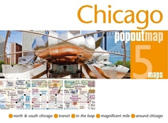 Chicago PopOut Map, 5 Maps
