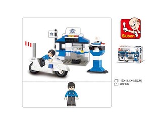 Stavebnice policejní stanice mini, 86 ks