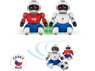 Robofotbal na dálkové ovládní, 2 ks + 2 branky, 36x24cm