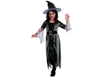 Šaty na karneval - čarodějka, 120-130 cm