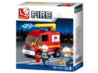 Kostky - hasičské auto 76 ks