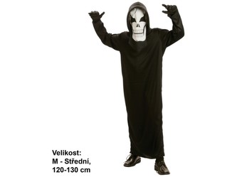 Šaty na karneval - Smrtka, 120 - 130 cm