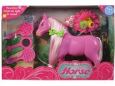 Kůň na baterie s příslušenstvím, 21cm, světlo a zvuk