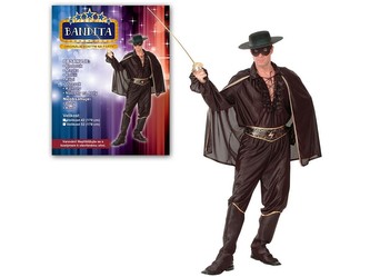 Kostým na karneval - Bandita, pro dospělé (178 cm).