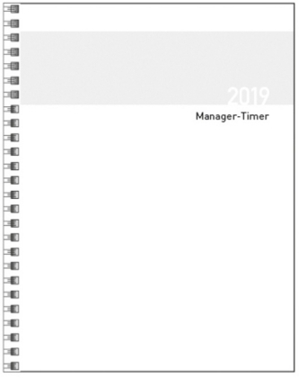 Buchkalender Manager-Timer Einlage 2019