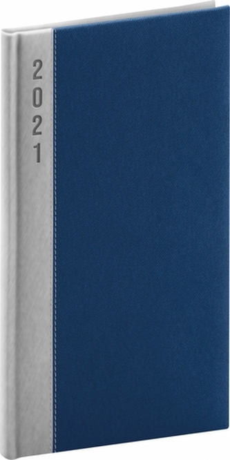 Kapesní diář Dakar 2021, stříbrnomodrý