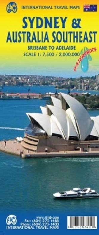 International Travel Map ITM Sidney & Australia Southeast International Travel Map ITM Sidney & Australia Southeast