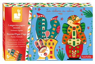 Kreativní sada vyplétání s proužky papíru Zvířátka Janod Atelier Midi