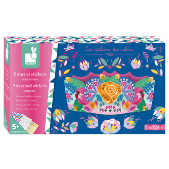 Kreativní sada Korunky štrasové kamínky a nálepky Janod Atelier Midi